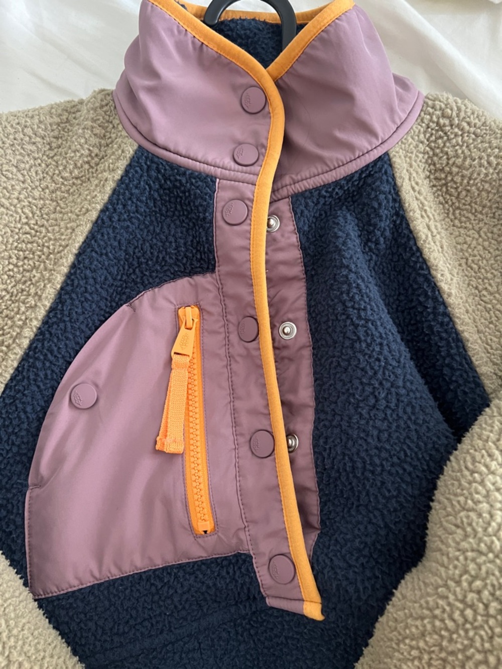 Free People Navy, Tan & Mauve Colorblock hit the slopes jacket - Picture 5 of 10